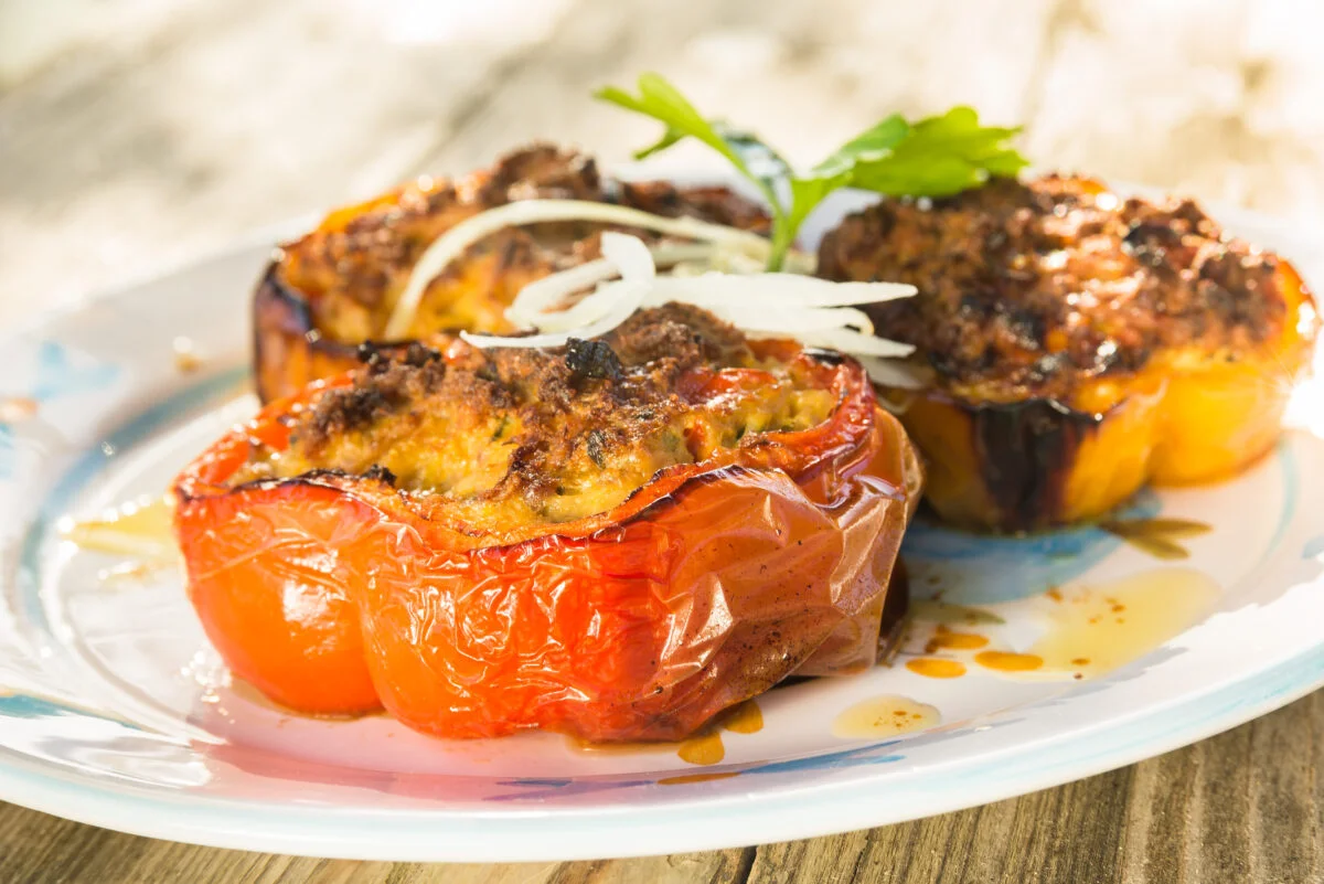 Gebackene Paprika mit fadenziehendem Herz