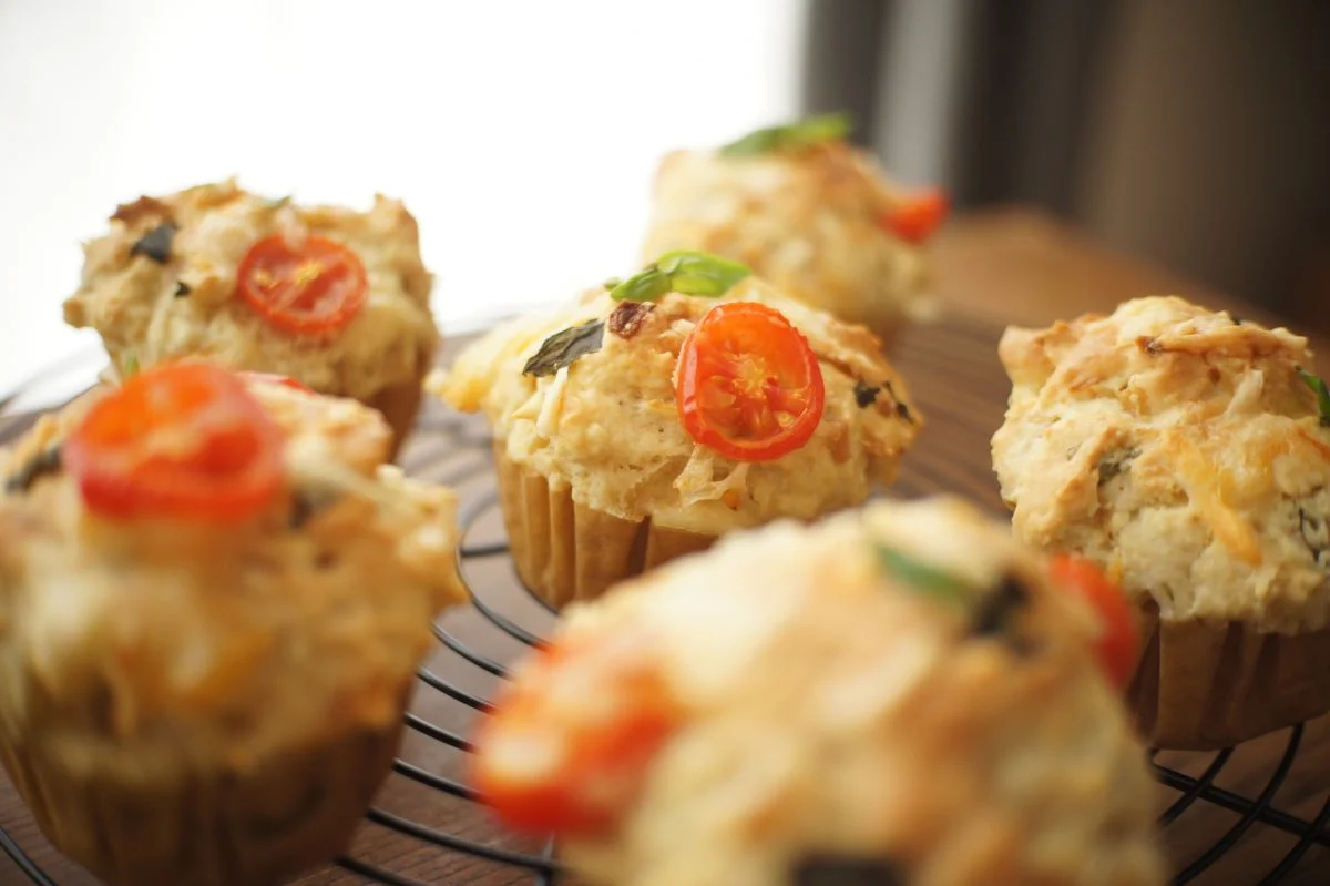 Herzhafte Gemüsemuffins. Auch Kinder mögen sie!