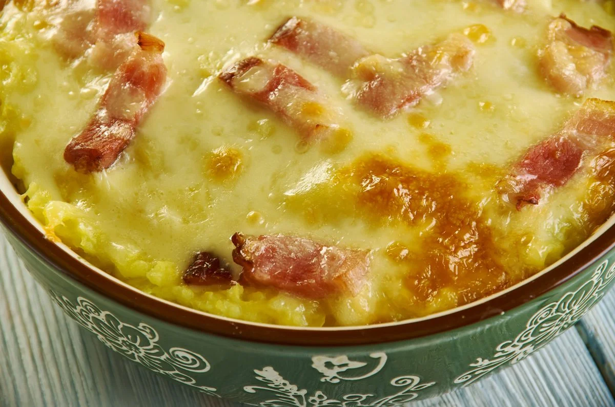 Gebackener Kürbis mit Scamorza und Speck: echt lecker!