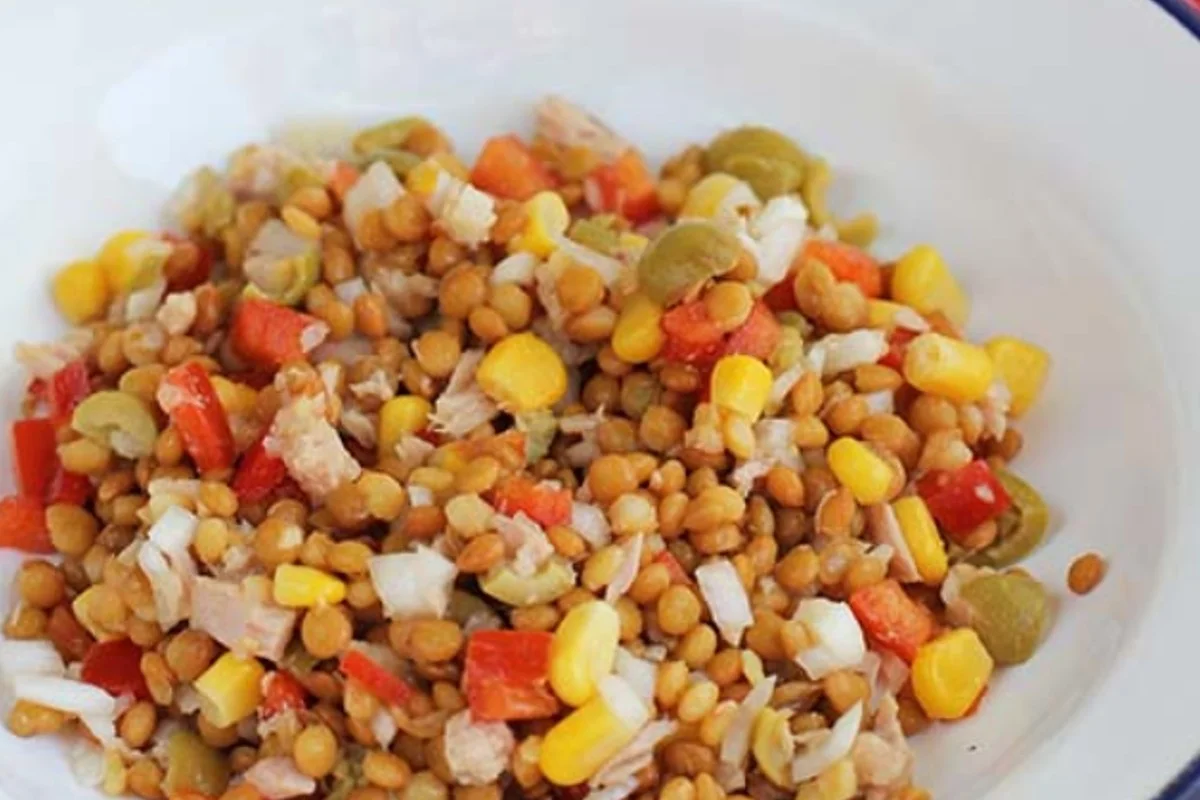 Linsensalat: das schnelle Diätgericht ohne Kochen!