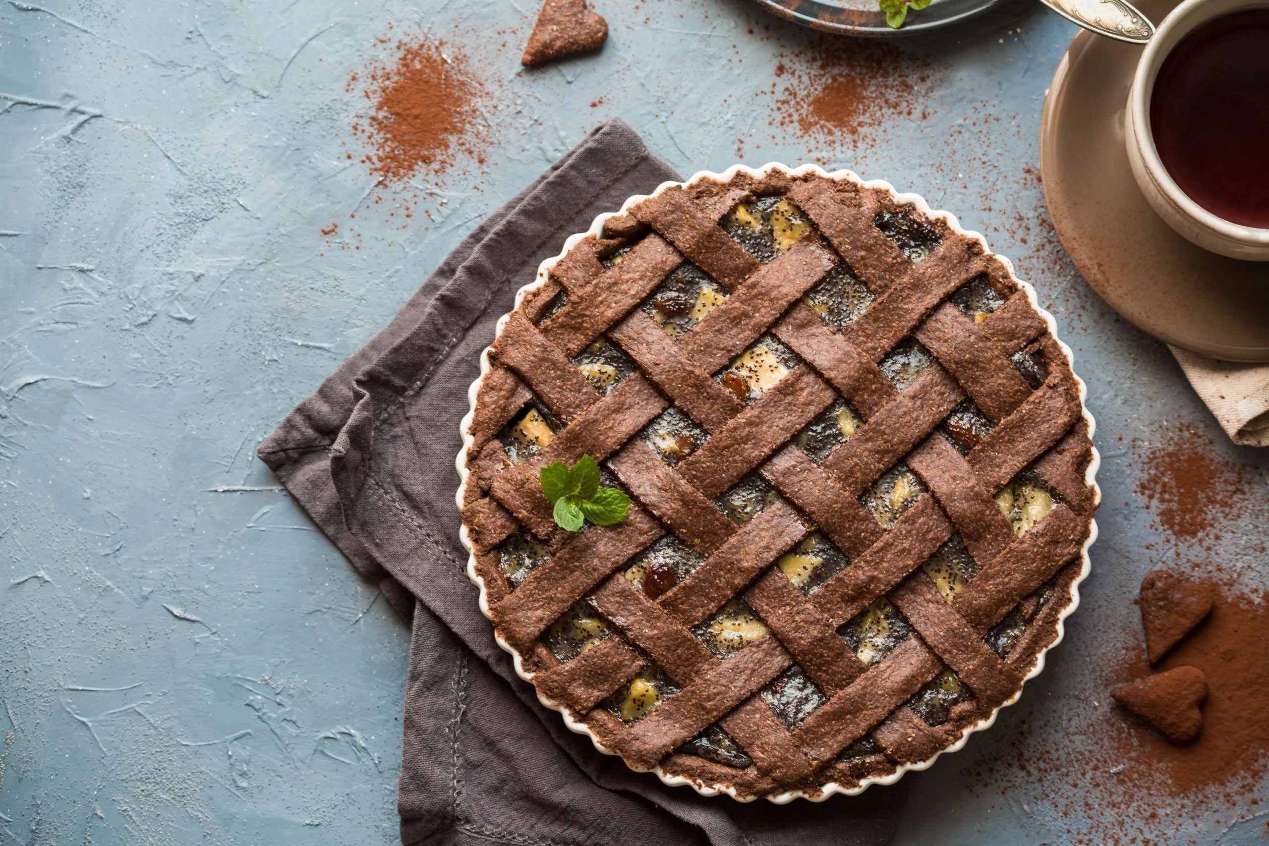 Crostata nera, cacao e marmellata di arance, per chi ama il dolceamaro!