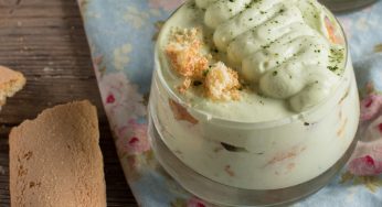 Tiramisù alla crema di pistacchio light: niente uova ne mascarpone buonissimo.