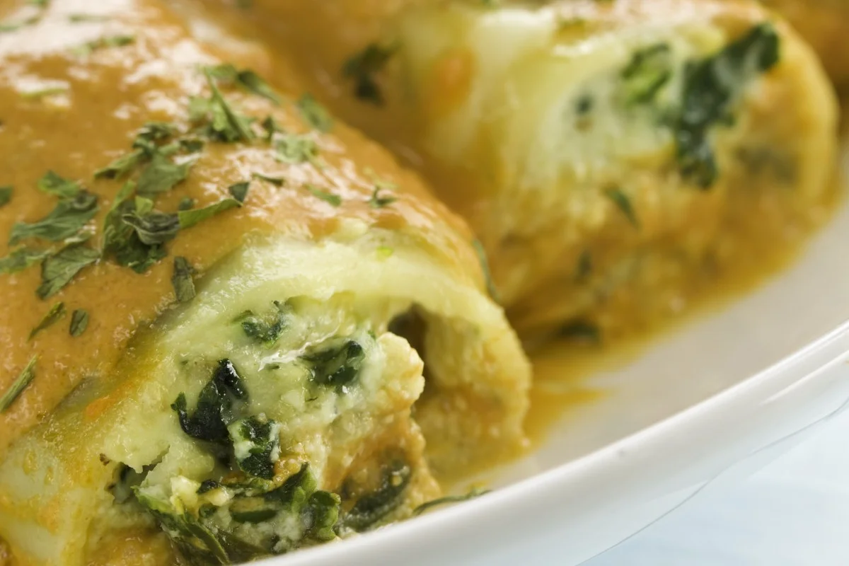 Gebackene Ricotta-Spinat-Crepes