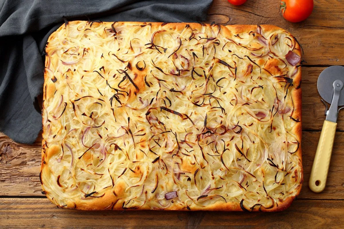 Focaccia mit Zwiebeln