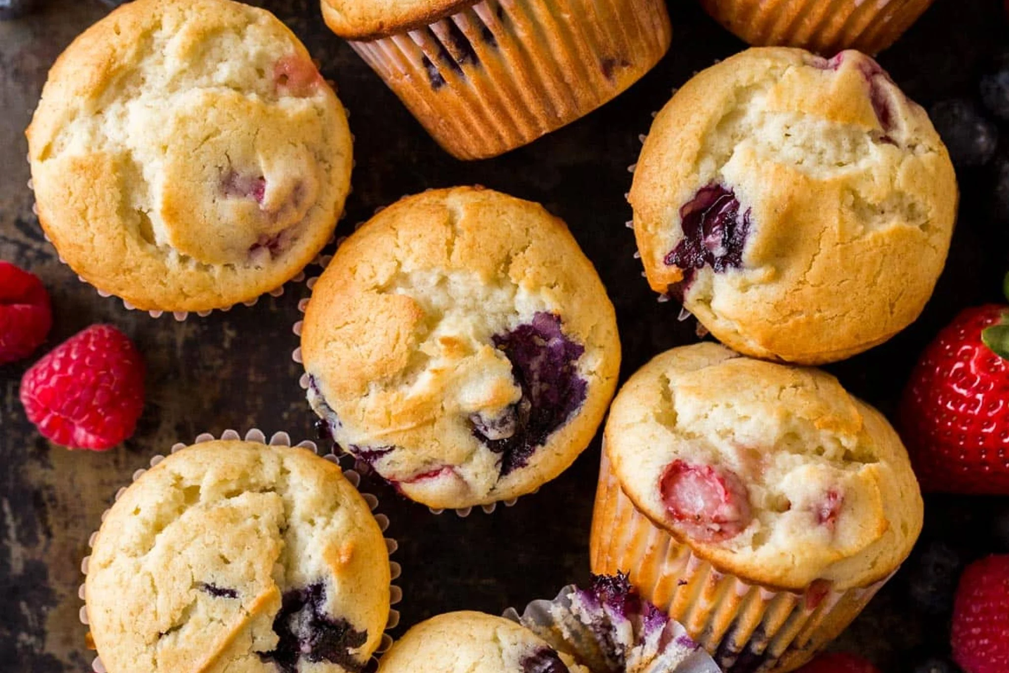 Muffin ai frutti rossi: multivitaminici e deliziosi, ma dietetici!