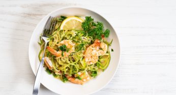 Spaghetti di zucchine con pomodorini e gamberi, gusto e leggerezza!