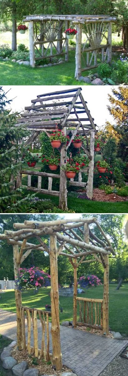 Muebles de jardín con reciclaje