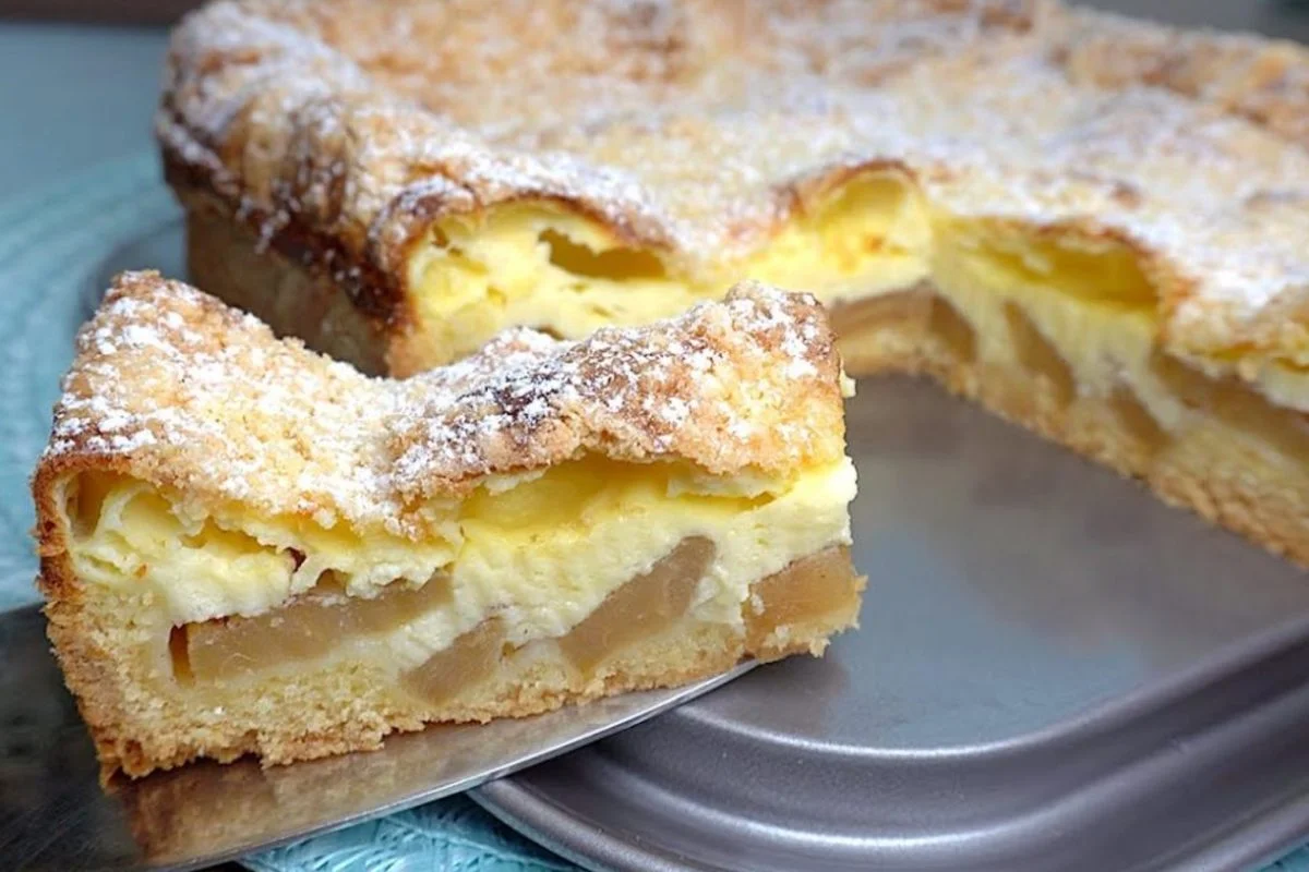 Apfelkuchen mit Schichten