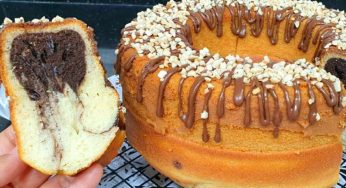 Lo preparo senza burro e viene altissimo | La mia ricetta ciambellone variegato!