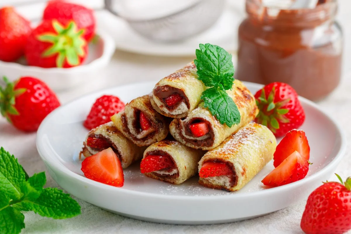 Nutella-Rolle: in 5 Minuten fertig, wenn Sie Lust auf ein Dessert bekommen!