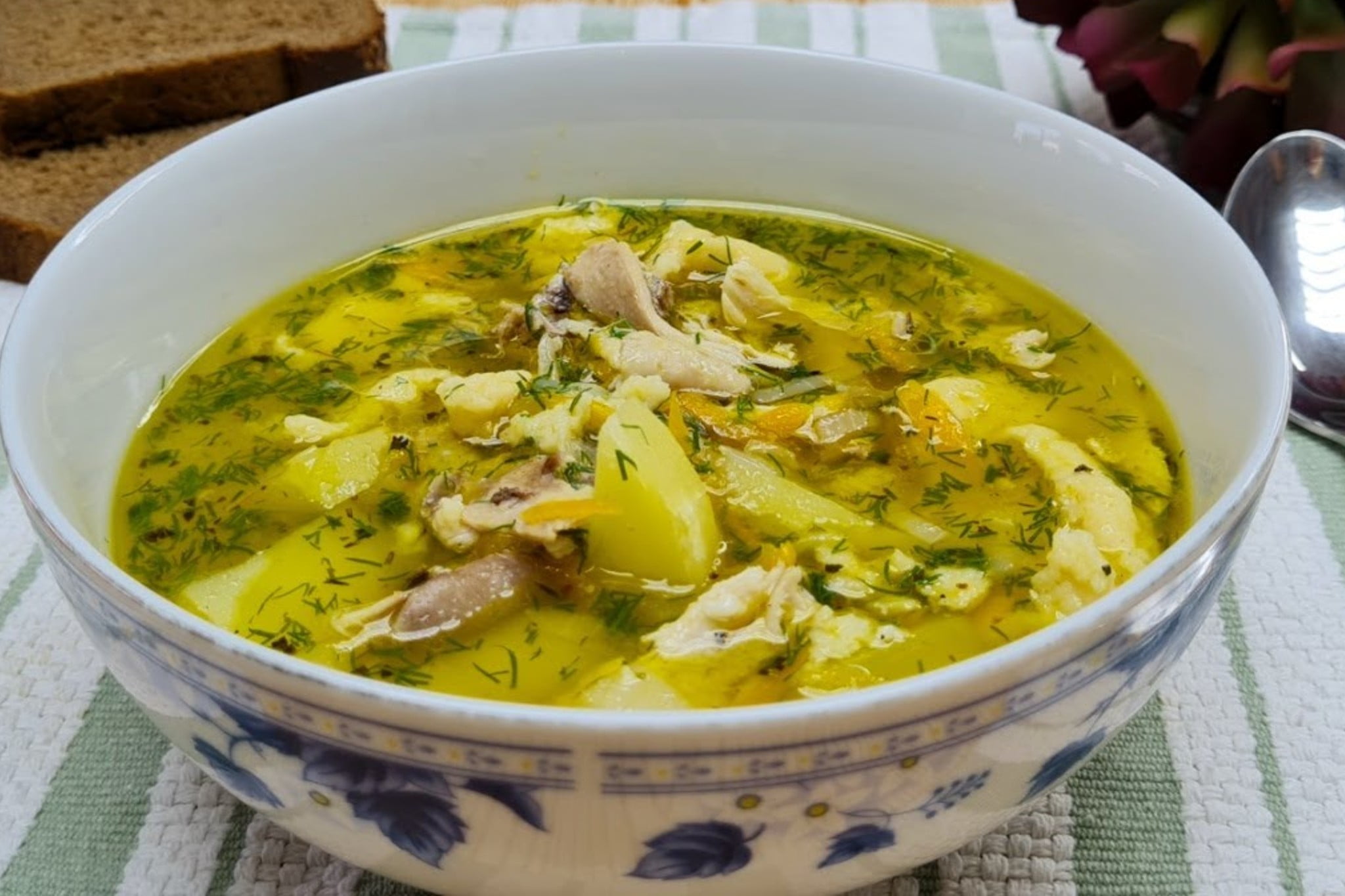 zuppa pollo e verdure