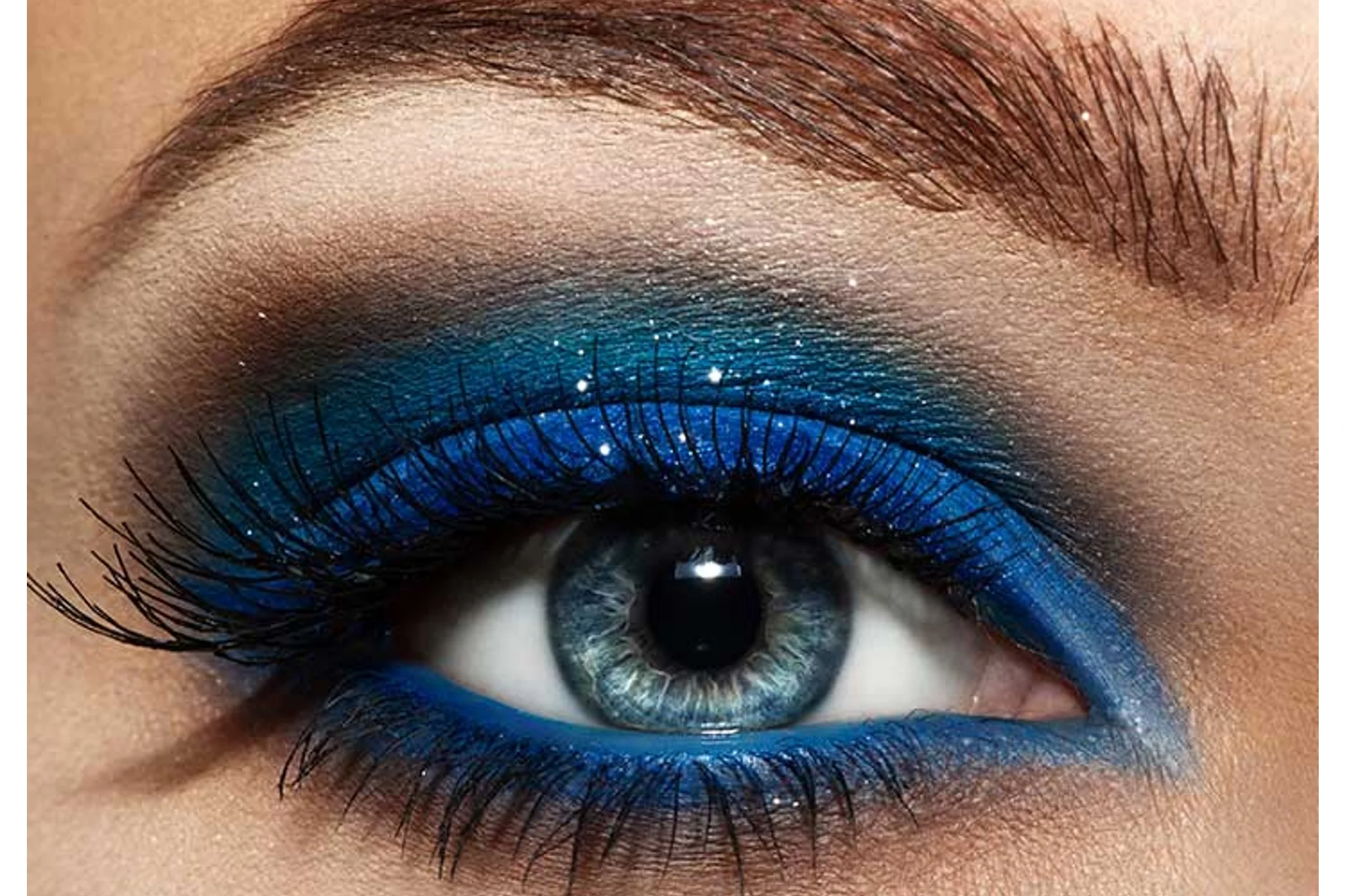 Trucco Occhi Total Blu