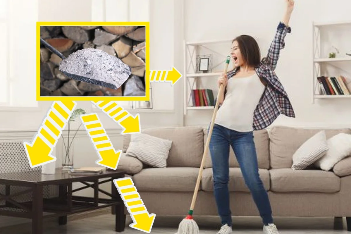 Astuce des grands-mères pour nettoyer toute la maison avec les cendres de la cheminée