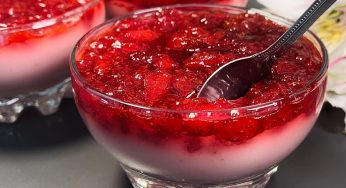 Crema fredda alle fragole, senza colla di pesce, né panna: leggera e golosa!