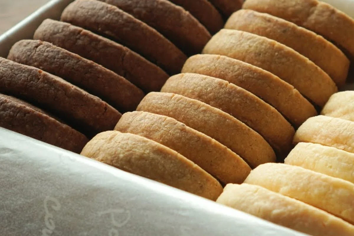 Butterkekse: ein einziger Teig für 3 verschiedene Geschmacksrichtungen