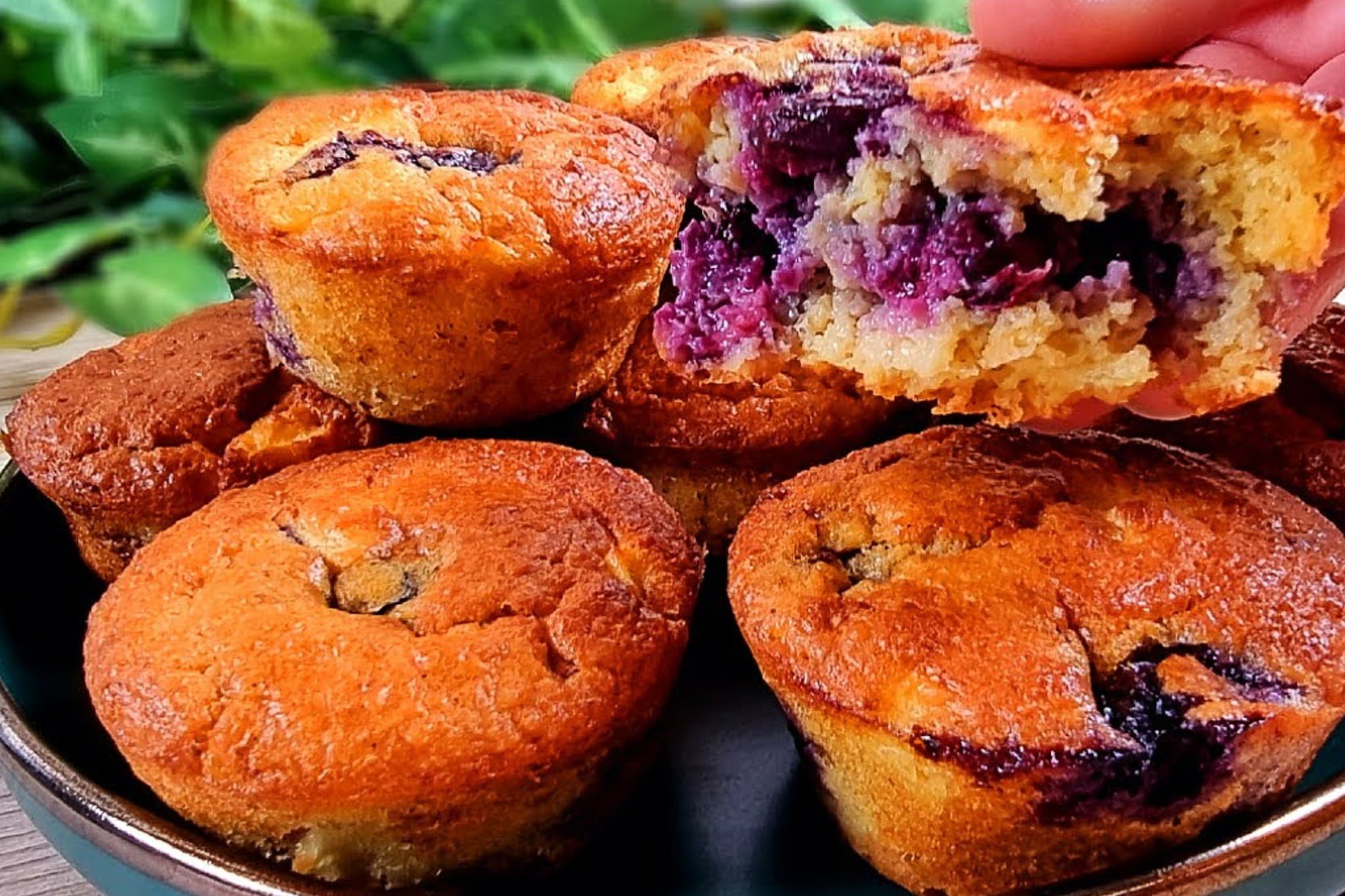 Muffin dietetici mirtilli