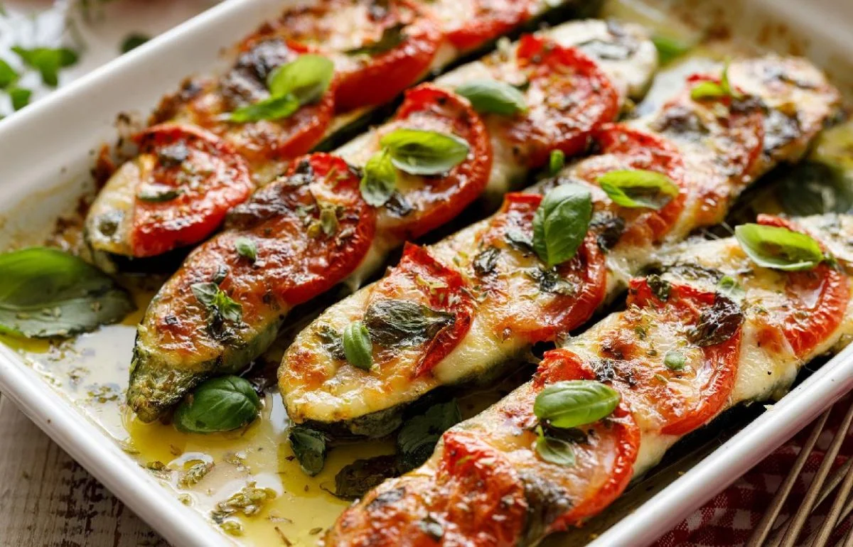 Zucchine alla caprese si preparano in un attimo