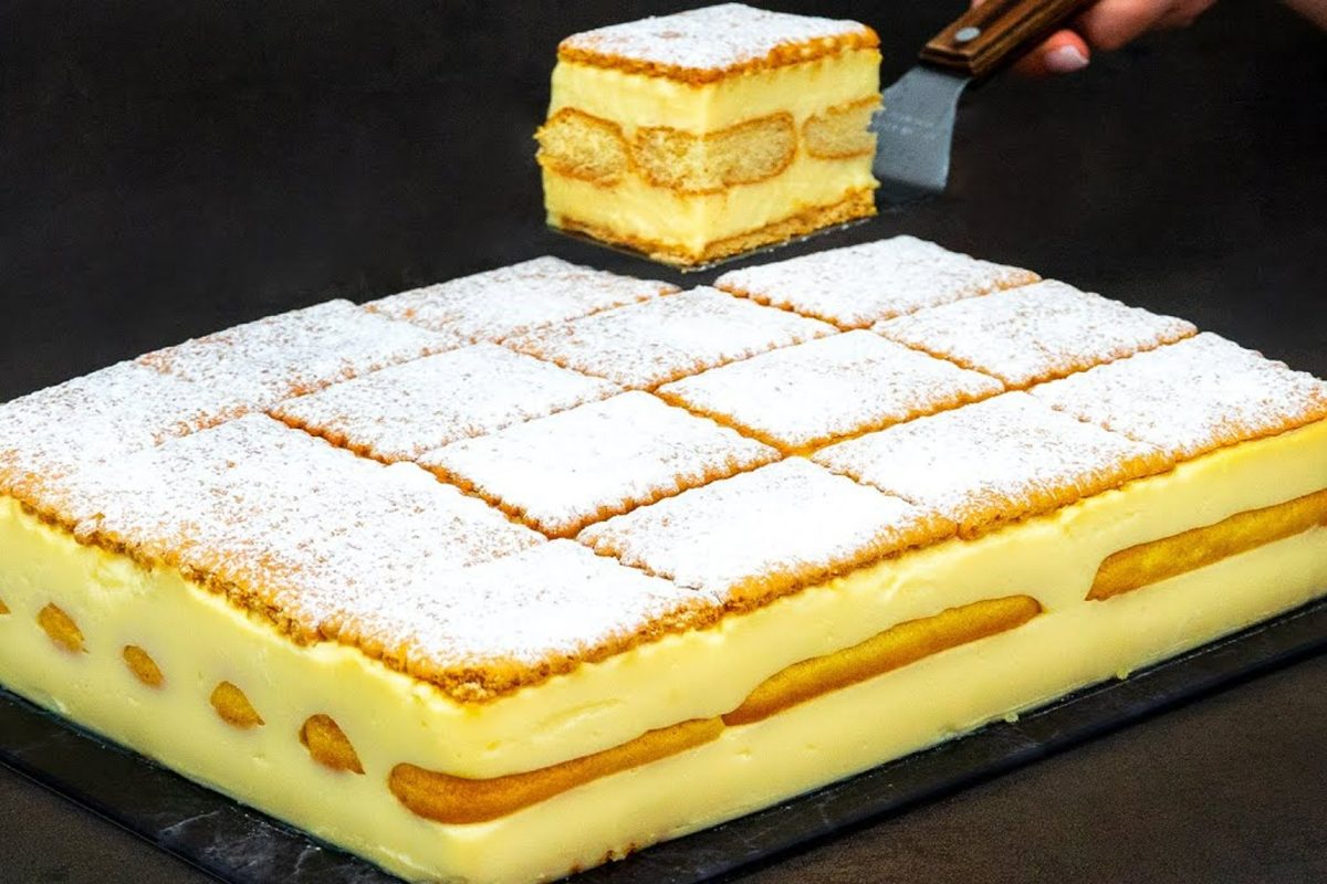 Torta di biscotti e crema pasticcera, da gustare con questa limonata speciale