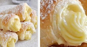 Cannoncini alla crema in pasta sfoglia: in 10 minuti!