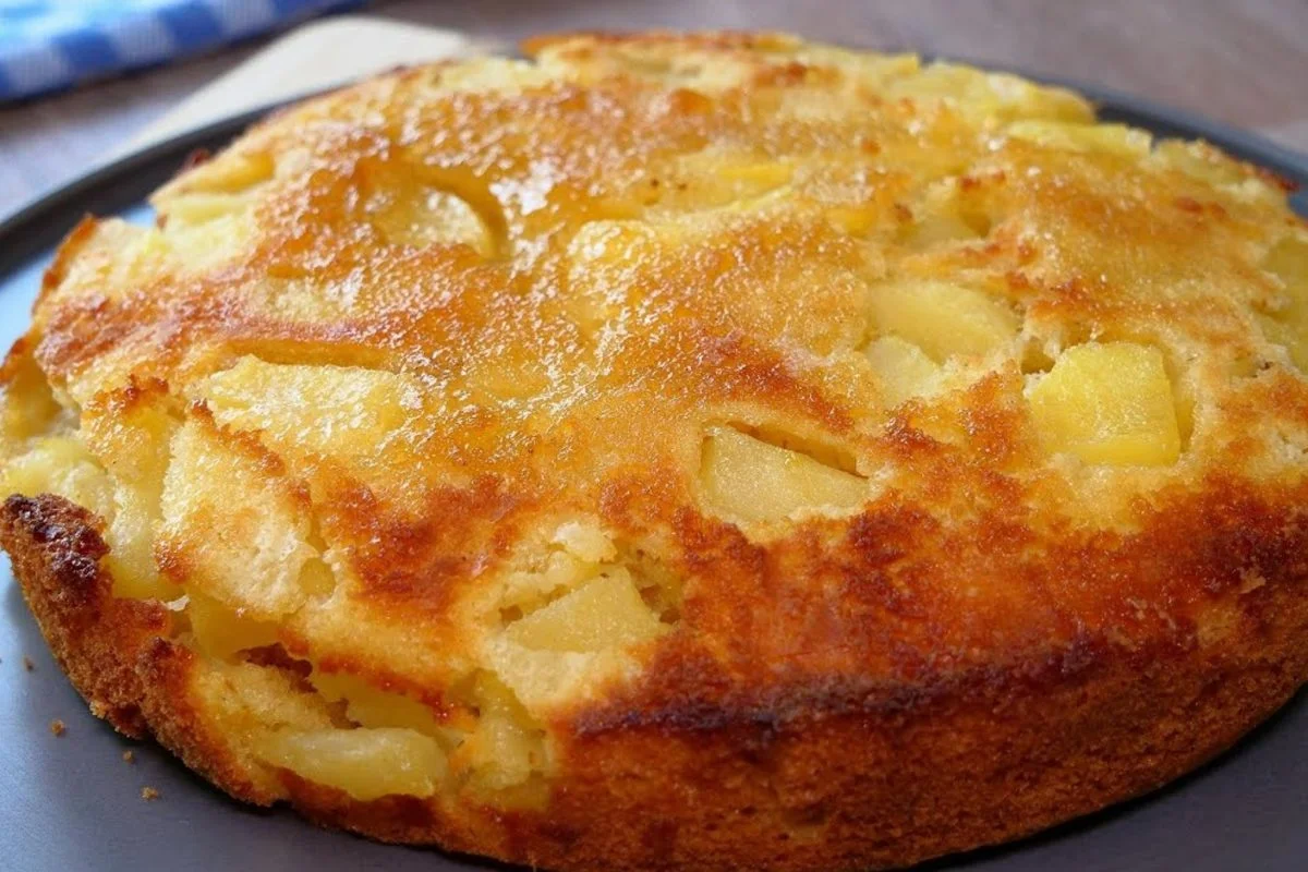 Der zeitlose, auf dem Kopf stehende Apfelkuchen duftet diesmal nach Zimt!