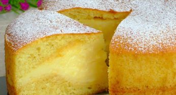 La migliore torta con crema al limone si prepara in 5 minuti. Fate partire il cronometro!