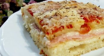 Pizza ripiena a strati: il ripieno è super goloso