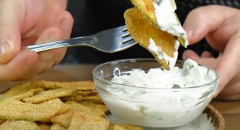 Chips di zucchine impanate: pochissime calorie! Senza frittura