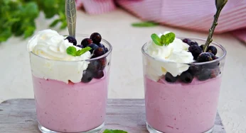 Mousse di mirtilli: è soffice e fresca! Prepara questa delizia spumosa