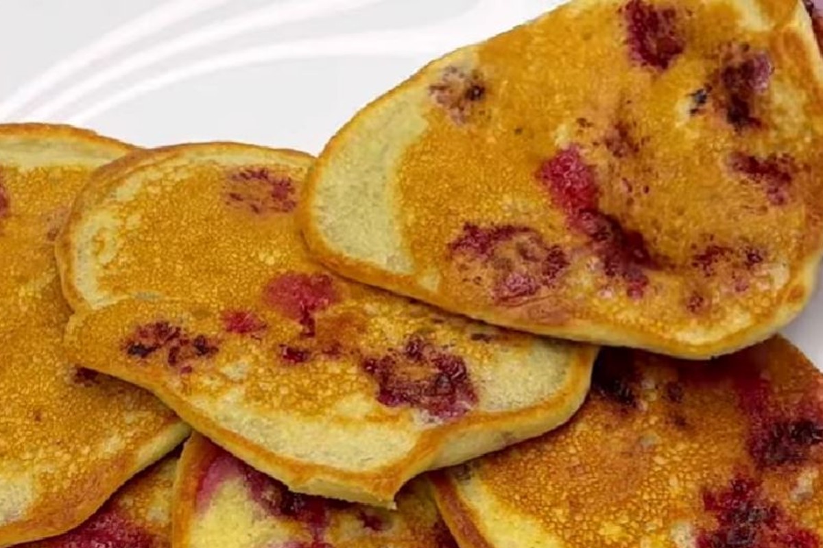 Pancake ai lamponi: senza uova! Sono troppo buoni. Hanno 85 kcal