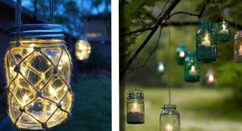 Riciclare barattoli di vetro: tante idee per illuminare il giardino