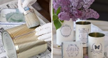 Riciclare barattoli di latta in stile shabby chic: tante idee ed etichette da scaricare gratis