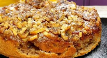 Torta di mele e noci, è più buona di quella della nonna! Ha 170 kcal