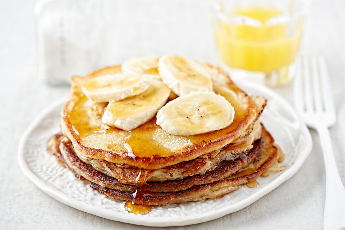 Pancake d'avena e banane