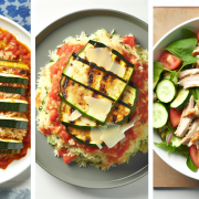 3 idee con le zucchine grigliate: parmigiana – insalata di riso – insalata di pollo