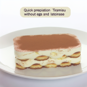 Tiramisù veloce senza uova e lattosio