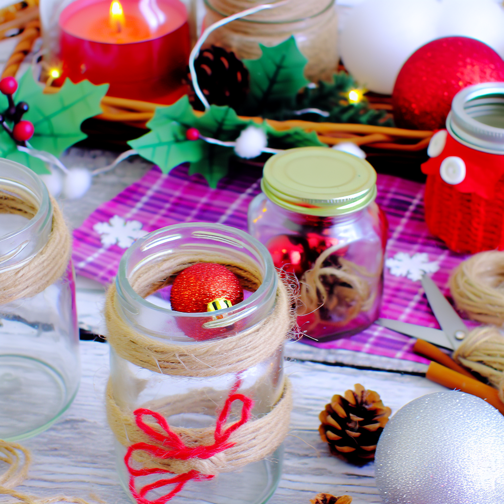 Lavoretti di Natale con barattoli di vetro, 10 modi creativi di usare i vasetti e divertirsi