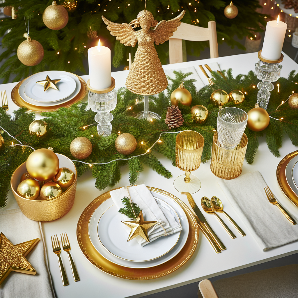 Accessori dorati per la tavola IKEA: tutto per un Natale scintillante!