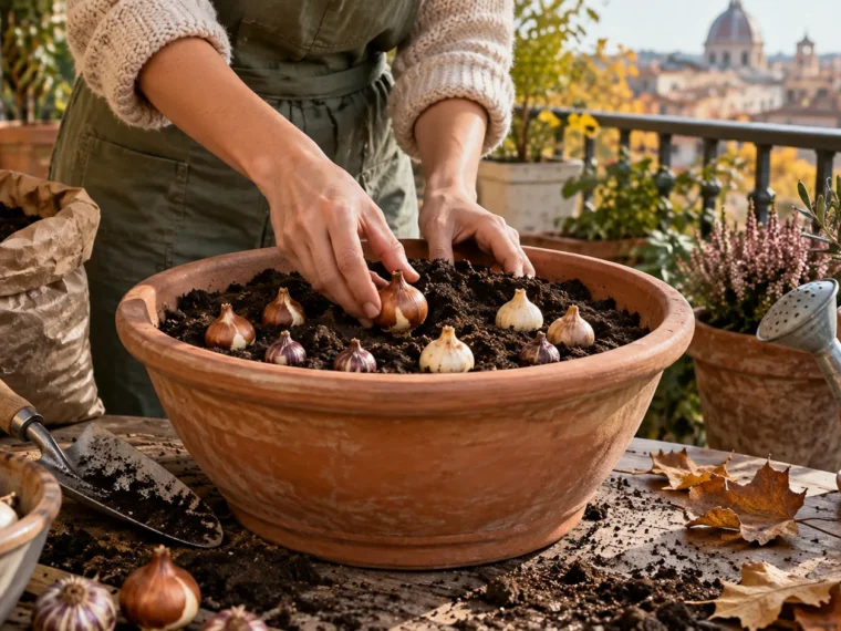 Immagine editoriale per Bulbi primaverili in vaso: piantali ora sul balcone e in primavera avrai colore senza rifare tutto