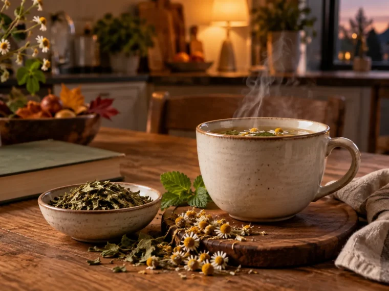 Immagine editoriale per Tisane autunnali per la sera: quali scegliere e quando berle senza aspettarsi miracoli